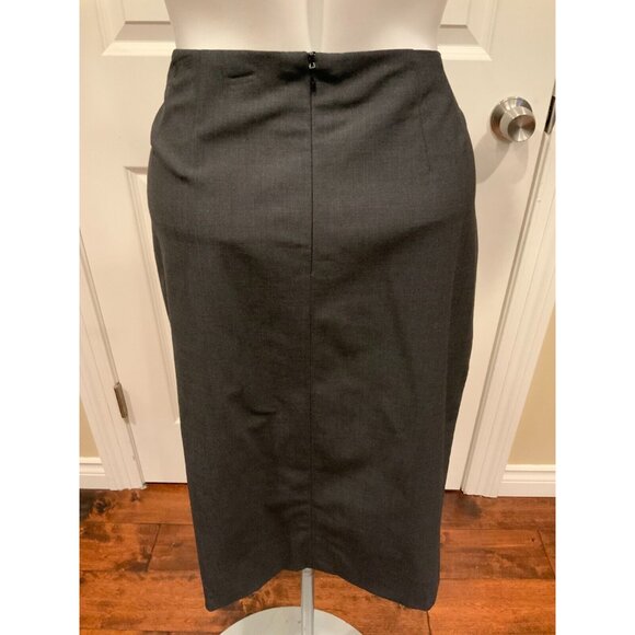 Escada Charcoal Gray Wool Pencil Skirt, Size 6 (US) 38 (EU) - Picture 5 of 7